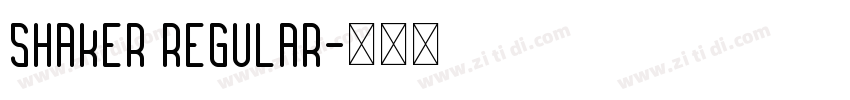 Shaker Regular字体转换